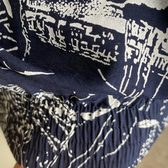 Maja blue and white map dolman sleeve top - Picture 4 of 10